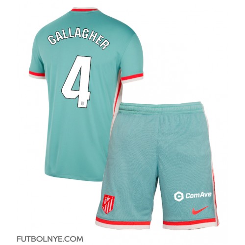 Camiseta Atletico Madrid Conor Gallagher #4 Visitante Equipación para niños 2024-25 manga corta (+ pantalones cortos)